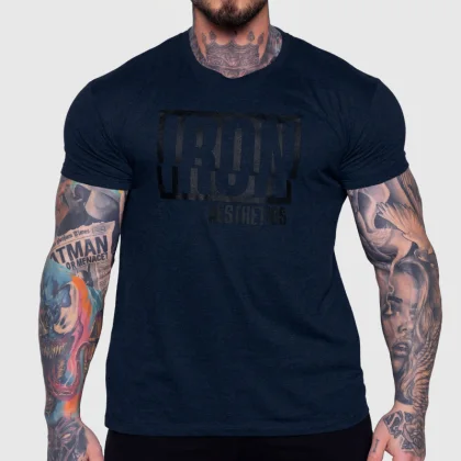 Tricou bărbați Iron Aesthetics Slash, navy