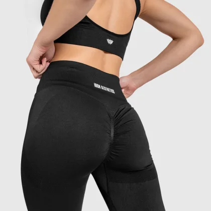 Colanți fără cusături Iron Aesthetics Seamless Butt, negri