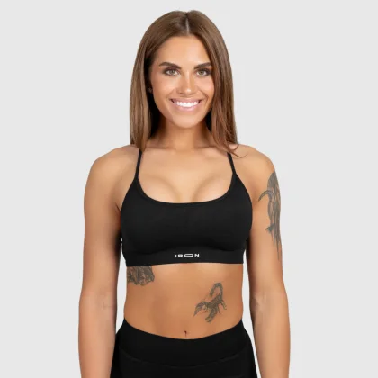 Bustiera sport Iron Aesthetics Shape, neagră