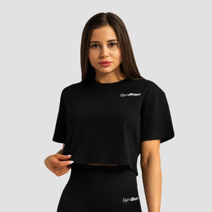 GymBeam Tricou pentru femei Cropped Limitless Black
