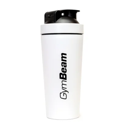 GymBeam Shaker Steel White 750 ml
