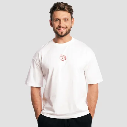 GymBeam Tricou Boxy Shaker White