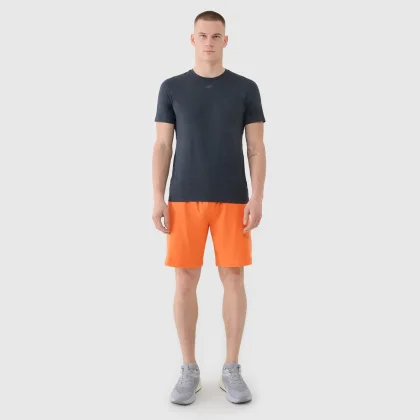 Pánske rýchloschnúce tréningové šortky - oranžové