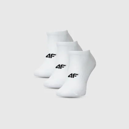 Dámske casual ponožky nad členok (3-pack) - biele