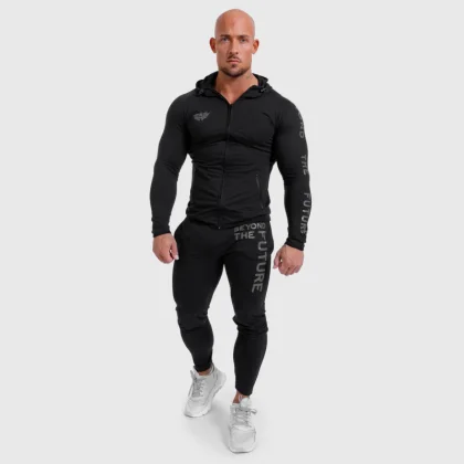 Set sport Slim Fit pentru bărbați Iron Aesthetics Beyond the Future, negru