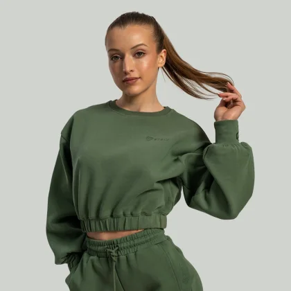 STRIX Hanorac pentru femei Lunar Cropped Cedar Green