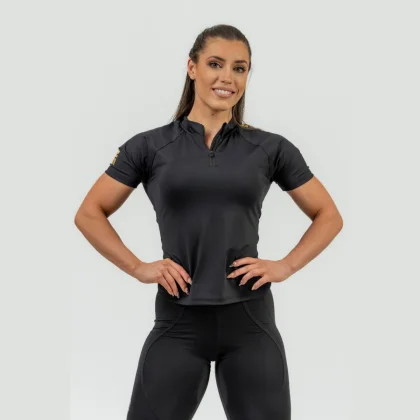 NEBBIA Tricou pentru femei Intense Ultimate Black/Gold