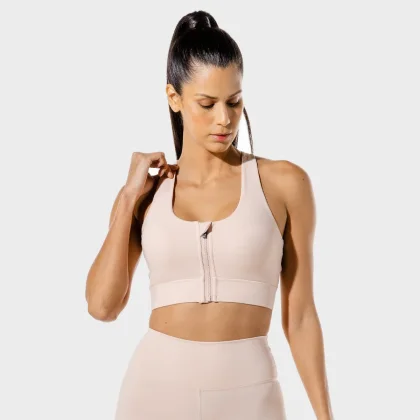 SQUATWOLF Sutien sport Zip Up Peachy Keen