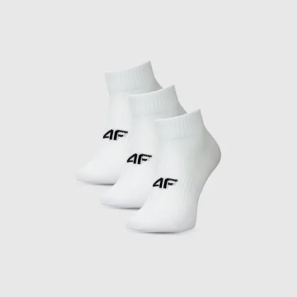 Pánske casual ponožky nad členok (3-pack) - biele