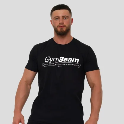 GymBeam Tricou Willpower Black