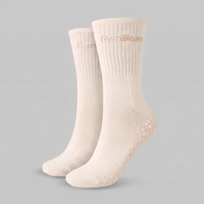 GymBeam Șosete pentru pilates Beige