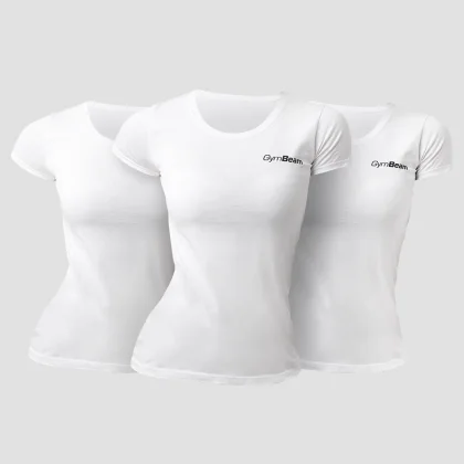GymBeam Tricou pentru femei Basic 3Pack White