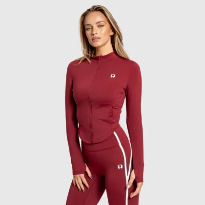 Jachetă sport cu fermoar damă Iron Aesthetics Define, vișinie