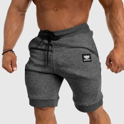 Pantaloni scurți de trening pentru bărbați Iron Aesthetics Badge, gri închis