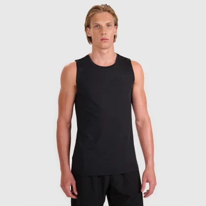 Pánsky rýchloschnúci tréningový tank top - čierny