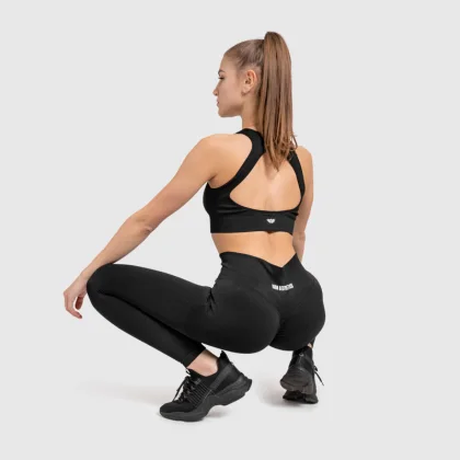 Set fitness fără cusături Iron Aesthetics Seamless Butt, negru