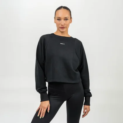 NEBBIA Hanorac Cropped Gym Spirit Black
