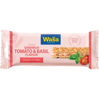 Wasa Pâine crocantă cu roșii și busuioc
