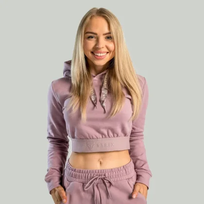 STRIX Hanorac pentru femei Essential Cropped Hoodie Mauve