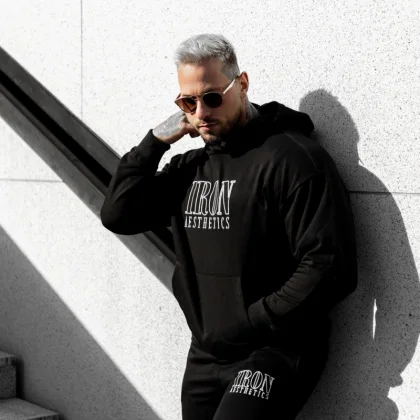 Hanorac pentru bărbați Iron Aesthetics Swaggie, negru