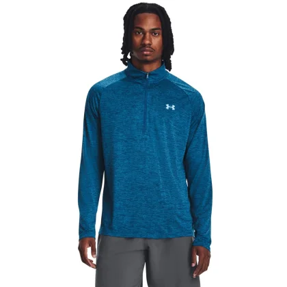 Under Armour Tricou pentru bărbați Tech 2.0 1/2 Zip Blue
