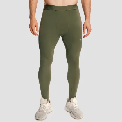 GymBeam Colanți pentru bărbați Combat Olive Grey
