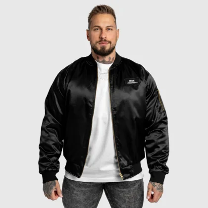 Jachetă bomber Iron Aesthetics Maverick, neagră