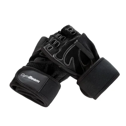GymBeam Mănuși Fitness Wrap Black