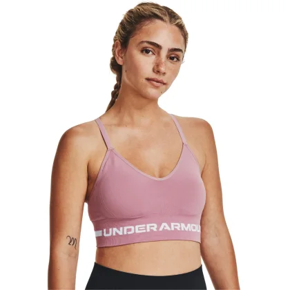 Under Armour Sutien sport Seamless Low Long Pink