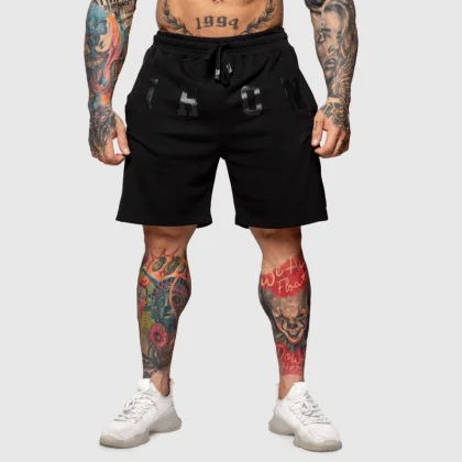 Pantaloni scurți de trening Iron Aesthetics College, negri