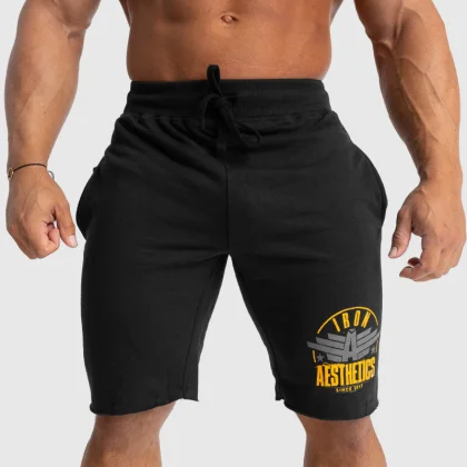 Pantaloni scurți de trening pentru bărbați Iron Aesthetics Force, negrii