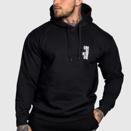 Hanorac fitness bărbați Iron Aesthetics Motive, negru