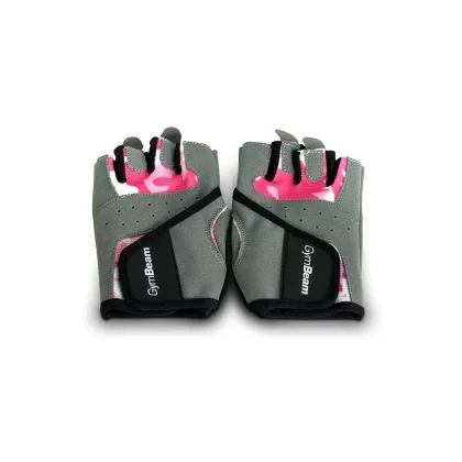 GymBeam Fitness Dámske rukavice Camo Pink