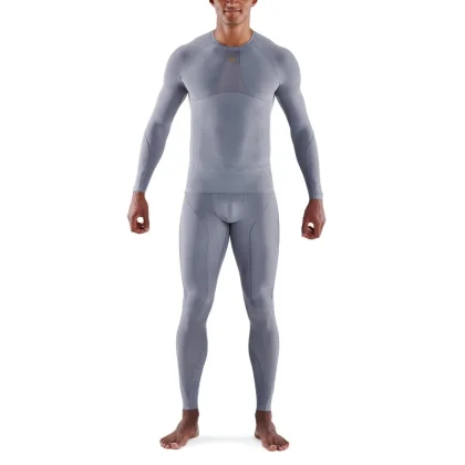 SKINS Tricou de compresie cu mânecă lungă Series-5 Grey