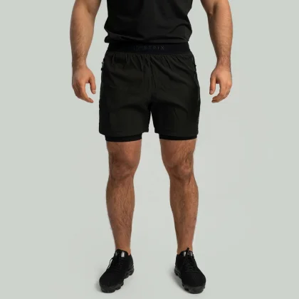 STRIX Pantaloni scurți 2in1 black