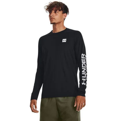 Under Amour Tricou Tech Prt Fill LS Black