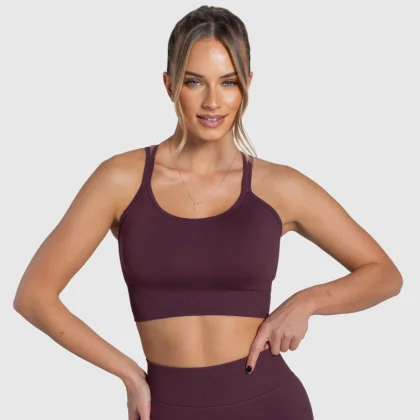 Bustieră sport damă Iron Aesthetics Ultimate, plum