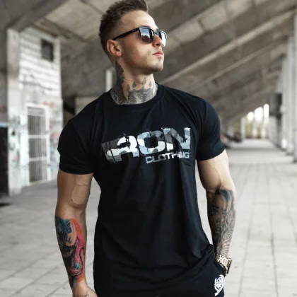 Tricou UltraSoft Iron Camo Style, negru