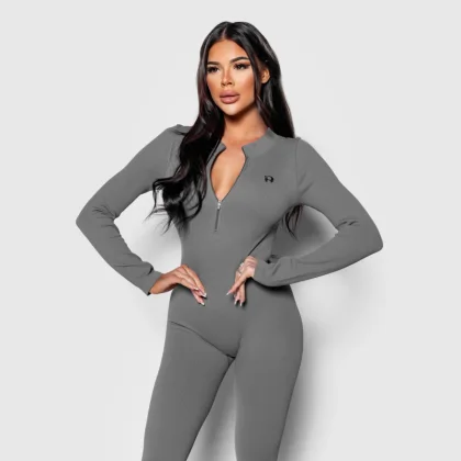 Șalopetă cu nervuri damă Iron Aesthetics Rib Lady, gri