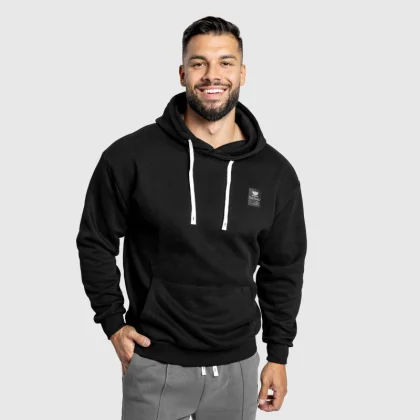 Hanorac oversized bărbați Iron Aesthetics Prestige, negru