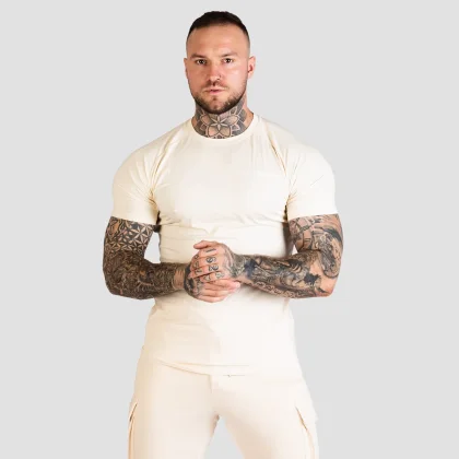 GymBeam Tricou Fitted TRN Sand