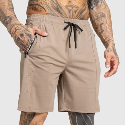 Pantalonii scurți bărbați Iron Aesthetics Aero, maro
