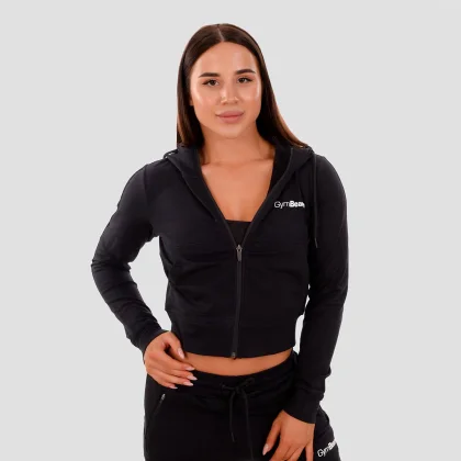 GymBeam Hanorac pentru femei Zip-up TRN Black