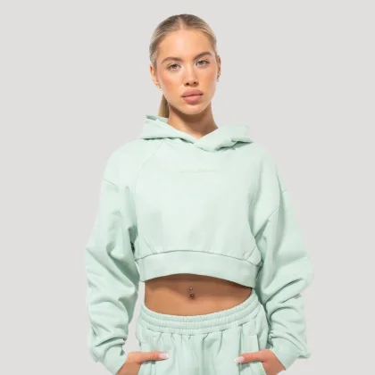 GymBeam Hanorac pentru femei Cropped Mochi Pink