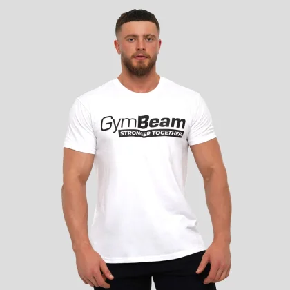 GymBeam Tricou Stronger Together White