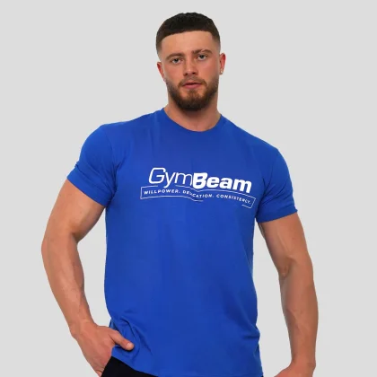 GymBeam Tricou Willpower Royal Blue