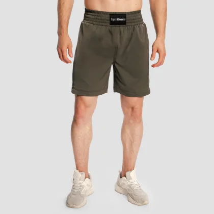 GymBeam Pantaloni scurți Boxing Combat Olive Grey