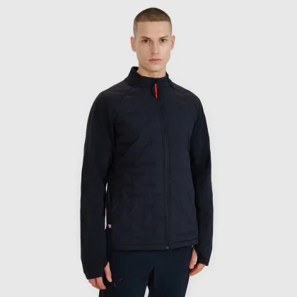 Pánska trekingová bunda s výplňou PrimaLoft® ThermoPlume - čierna