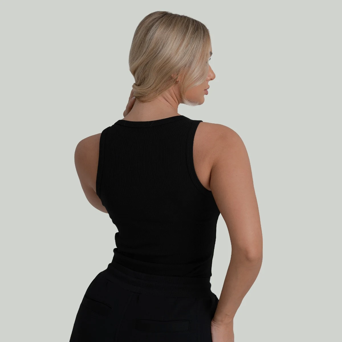 STRIX Maiou pentru femei Ribbed Black · záber 3