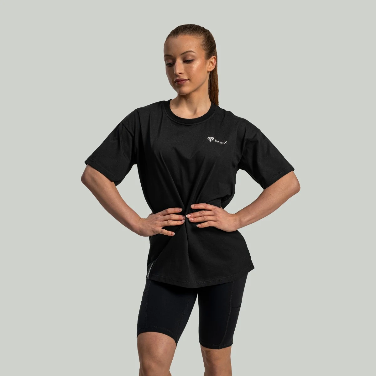 STRIX Tricou pentru femei Lunar Oversized Black · záber 5